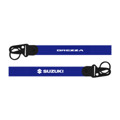 Car Keychain for Suzuki Brezza – Custom Fabric Lanyard Strap