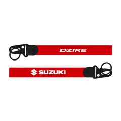 Car keychain for Suzuki Dzire heavy-duty custom fabric keychain with metal hook