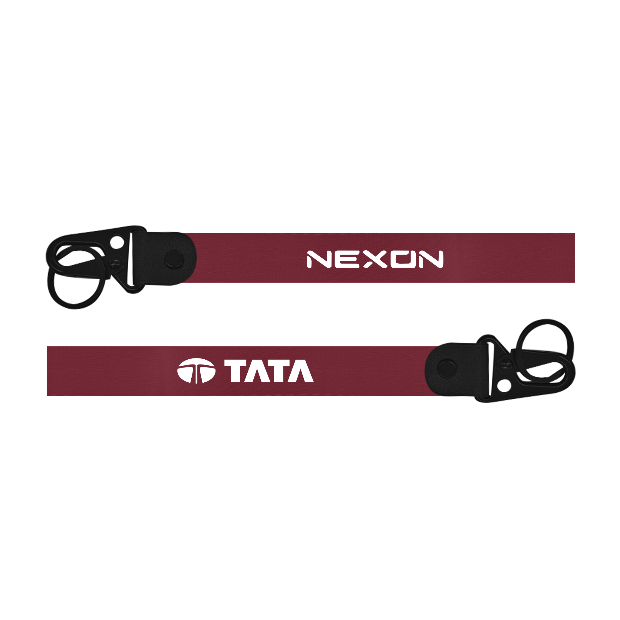 Car keychain for Tata Nexon heavy-duty custom fabric keychain with metal hook