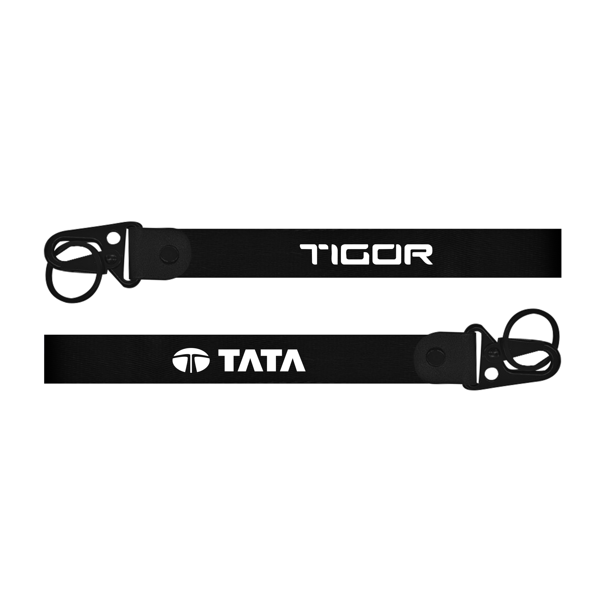 Car keychain for Tata Tigor heavy-duty custom fabric keychain with metal hook
