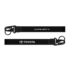 Black lanyard with 'Camry' and 'Toyota' branding on a white background