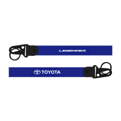 Car keychain for Toyota Legender custom fabric lanyard keychain with metal hook