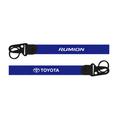 Car keychain for Toyota Rumion custom fabric lanyard keychain with metal hook