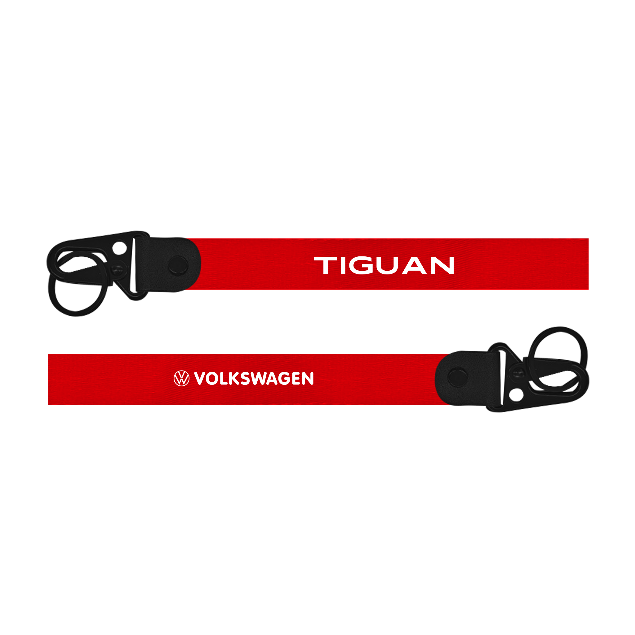 Car keychain for Volkswagen Tiguan custom fabric lanyard keychain