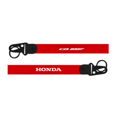Red lanyard with 'Honda' and 'CB 300F' text on a white background