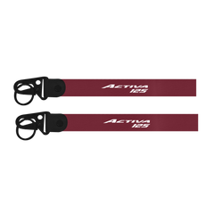 Two maroon straps with 'Activa 125' text on a white background