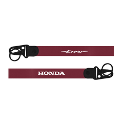 Maroon lanyard with 'Honda' and 'Livo' branding on a white background