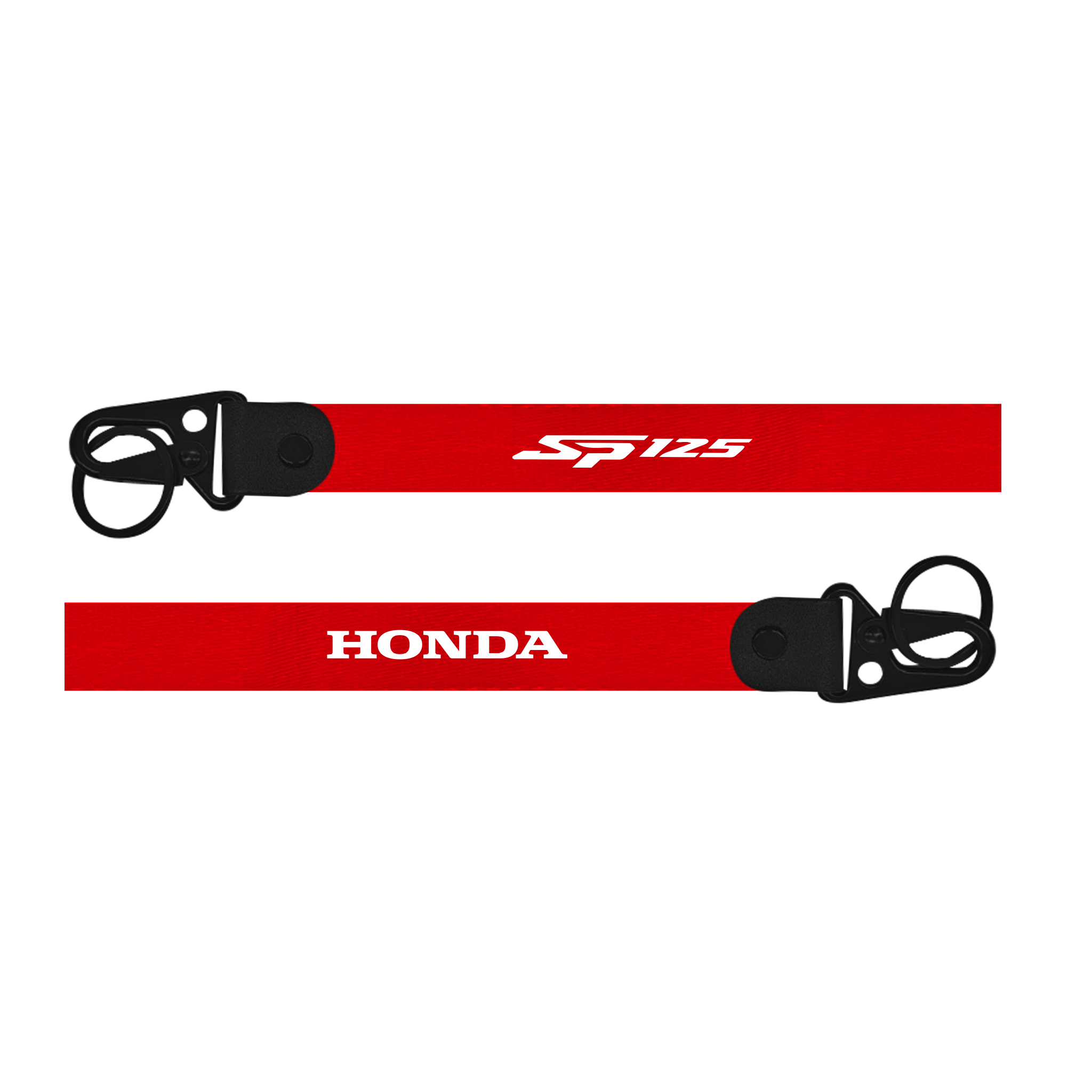 Red lanyard with 'Spitz' and 'Honda' logos on a white background
