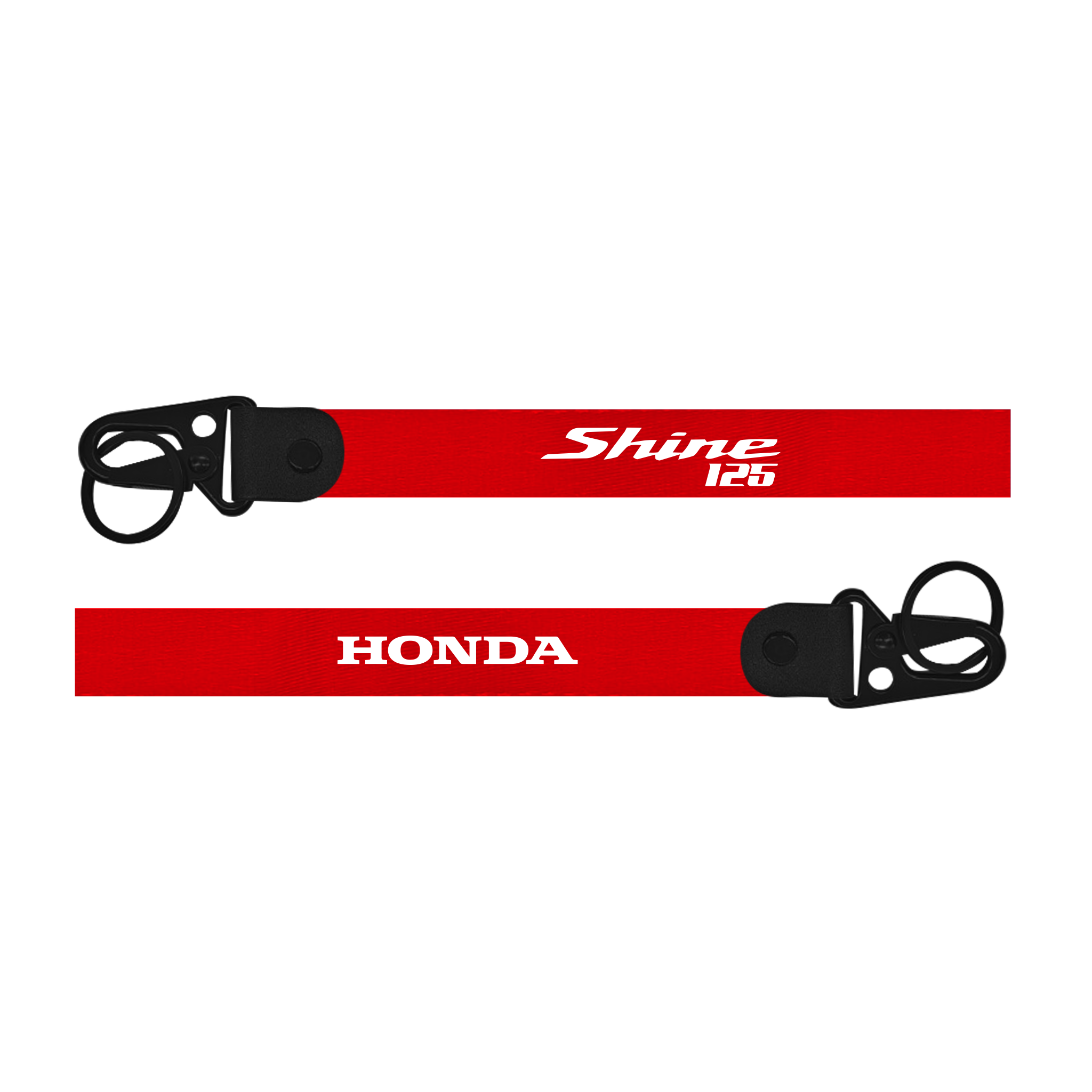 Red lanyard with 'Honda' and 'Shine 125' branding on a white background