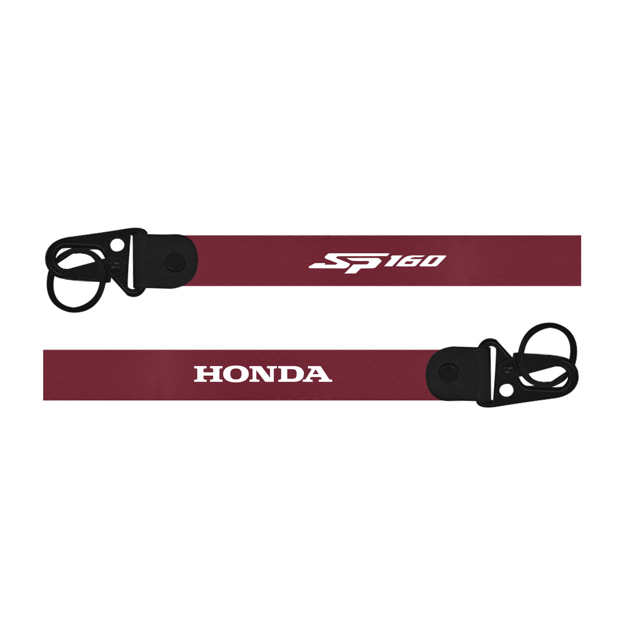 Maroon lanyard with 'Honda' and 'SP160' branding on a white background