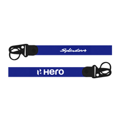 Two blue lanyards with 'Splendor+' and 'Hero' branding on a white background