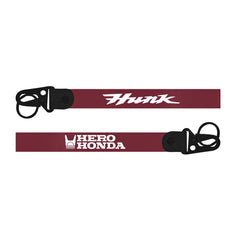 Hero Honda Hunk Keychain Two lanyards with 'Hunk' and 'Hero Honda' branding on a white background