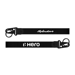 Hero Splendor Plus custom bike keychain with printed name and phone number