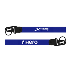 blue keychain straps with 'Xtreme' and 'Hero' branding on a white background