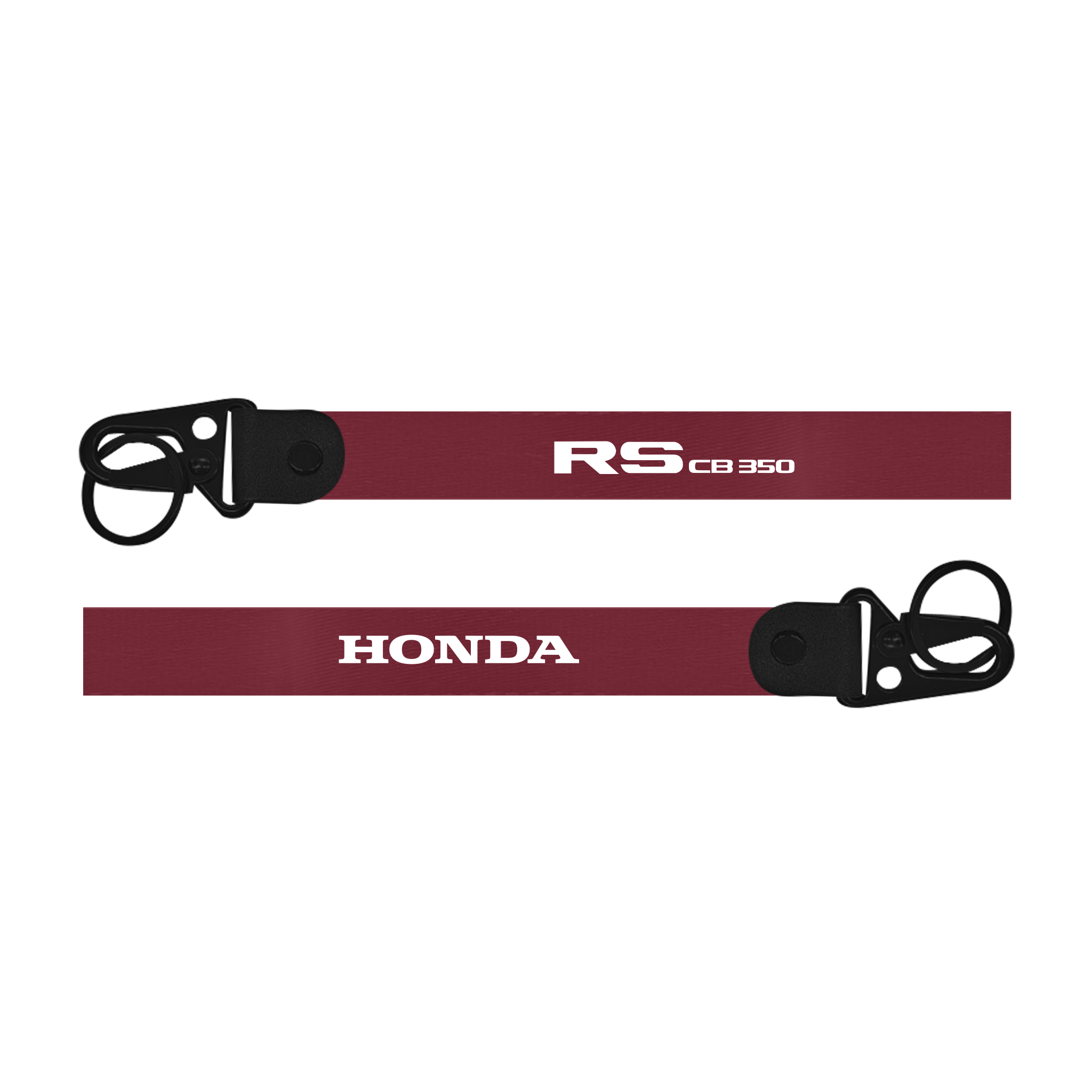 Honda CB350 RS custom fabric bike keychain lanyard strap marron