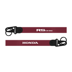 Honda CB350 RS custom fabric bike keychain lanyard strap marron