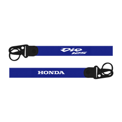 Honda Dio 125 custom fabric scooter keychain lanyard strap bue