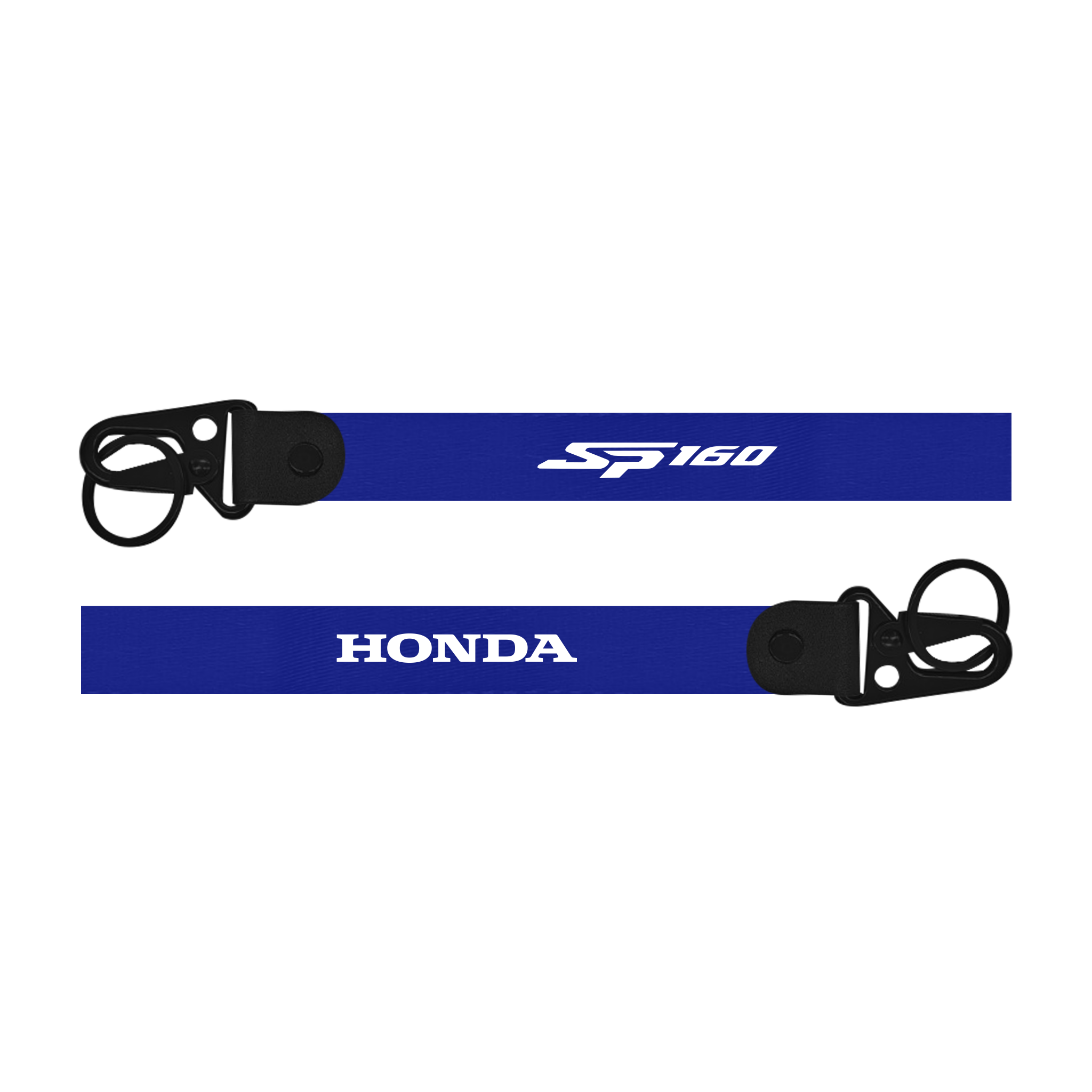 Honda SP 160 custom fabric bike keychain lanyard strap blue colour
