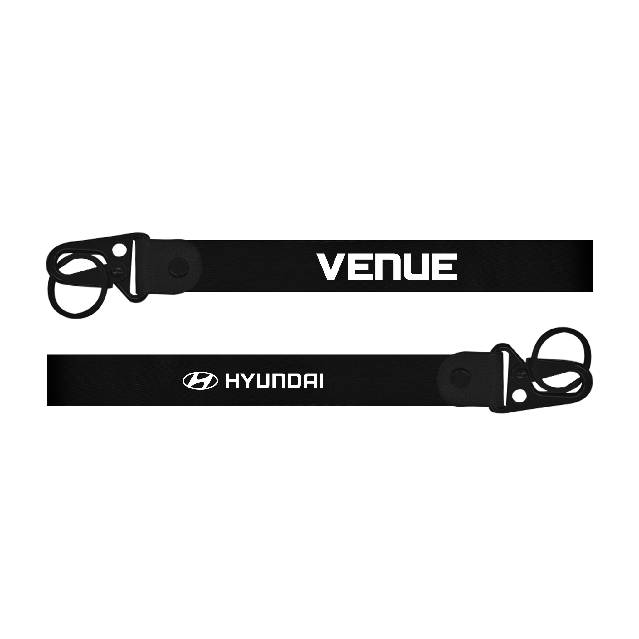 Black lanyard with 'Venue' and Hyundai logo on a white background