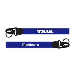 Mahindra Thar custom fabric car keychain lanyard strap with heavy-duty metal hook