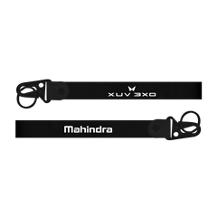 Mahindra XUV 3XO EV custom fabric car keychain lanyard strap with strong metal hook