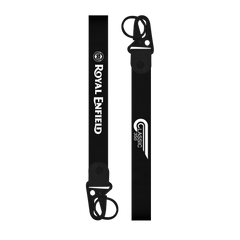 black Royal Enfield Classic 350 custom bike keychain lanyard strap vertical