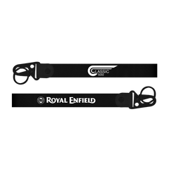 Black Royal Enfield Classic 500 custom bike keychain lanyard strap
