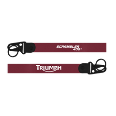 Triumph Scrambler 400 custom fabric bike keychain lanyard strap Maroon