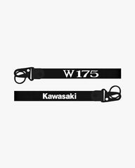Black lanyard with 'W175' and 'Kawasaki' text on a white background