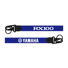 Yamaha RX100 keychain on a white background