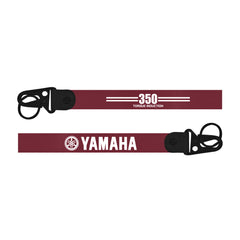 Yamaha keychain with branding on a white background