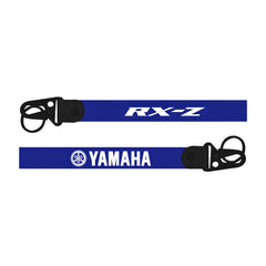 Two blue straps with 'RX-1' and 'Yamaha' branding on a white background