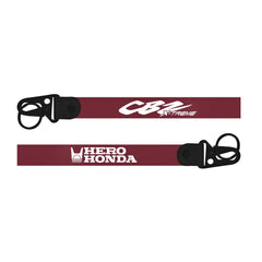 Two lanyards with 'CBI' and 'Hero Honda' logos on a white background