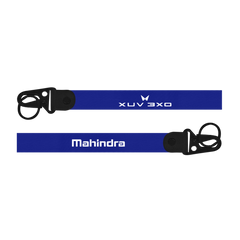 Two blue lanyards with 'XUV 300' and 'Mahindra' branding on a white background.