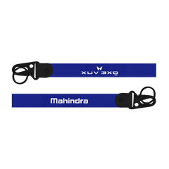 Two blue lanyards with 'XUV 300' and 'Mahindra' branding on a white background.