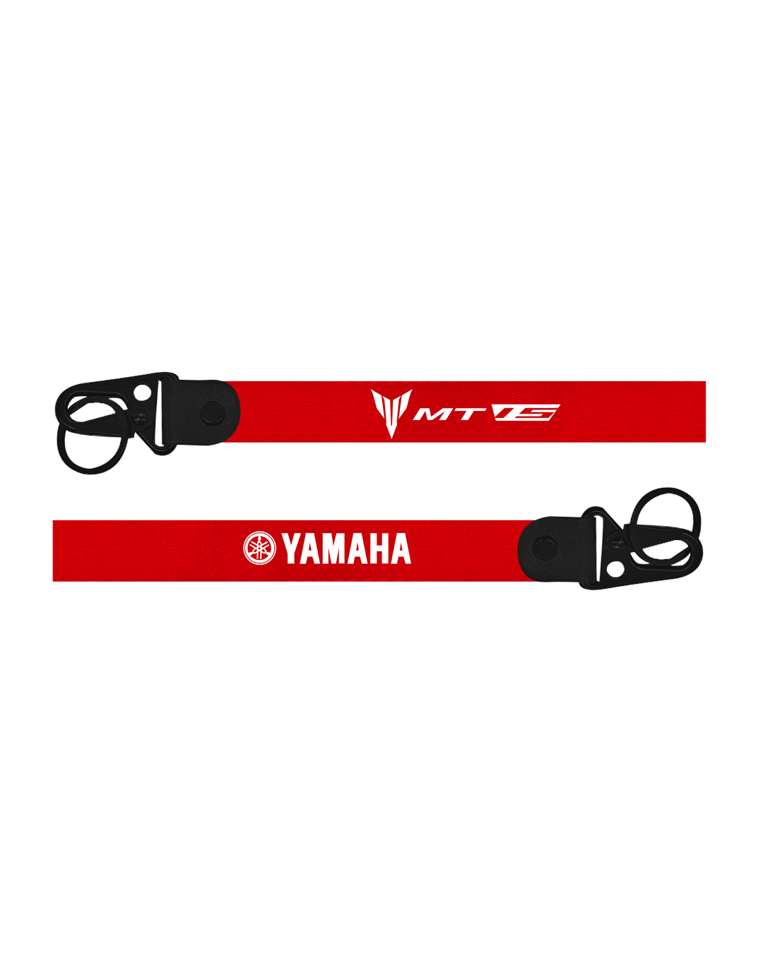 Red lanyard with Yamaha and MT-09 logos on a white background