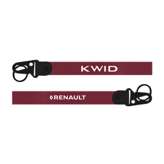 Maroon lanyard with 'Kwid' and 'Renault' text on a white background