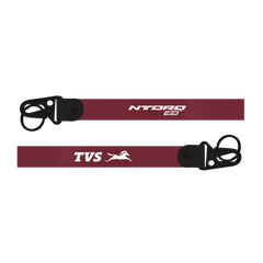 Two maroon straps with black buckles and visible branding on a white background