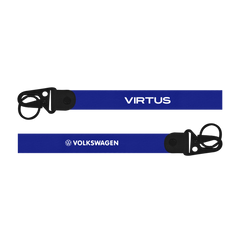 Car keychain for Volkswagen Virtus custom fabric lanyard keychain with metal hook