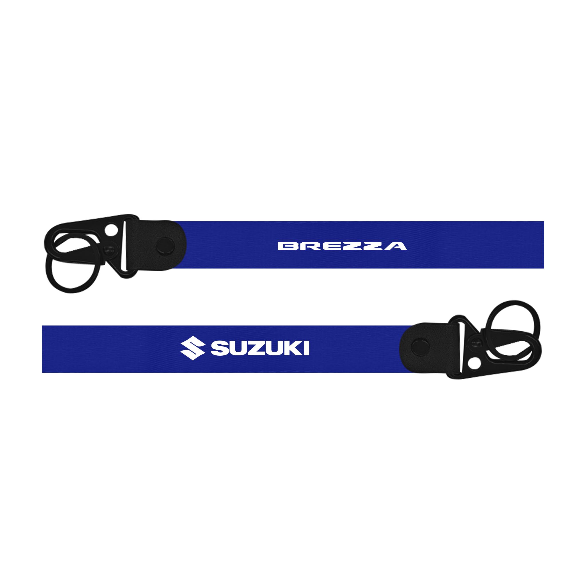 Car Keychain for Suzuki Brezza – Custom Fabric Lanyard Strap
