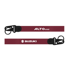 Car keychain for Suzuki Alto K10 heavy-duty custom fabric keychain with metal hook