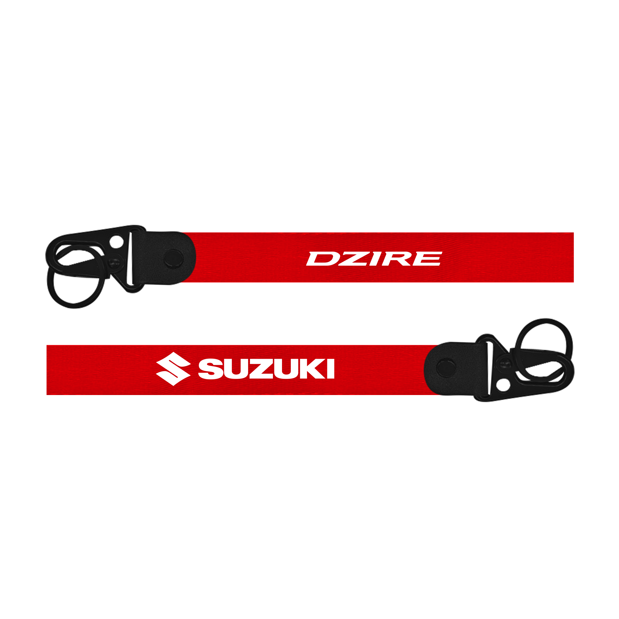 Car keychain for Suzuki Dzire heavy-duty custom fabric keychain with metal hook