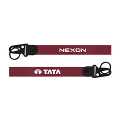 Car keychain for Tata Nexon heavy-duty custom fabric keychain with metal hook