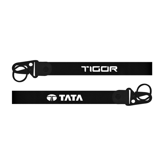 Car keychain for Tata Tigor heavy-duty custom fabric keychain with metal hook
