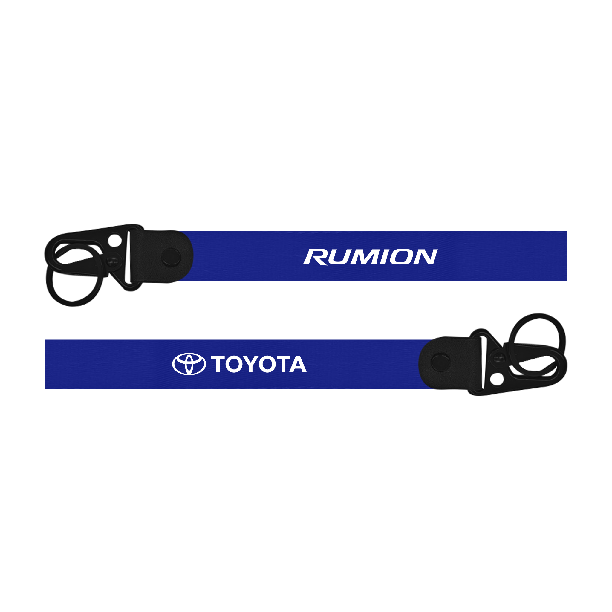 Car keychain for Toyota Rumion custom fabric lanyard keychain with metal hook