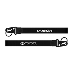 Car keychain for Toyota Taisor custom fabric car keychain with metal hook
