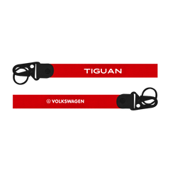 Car keychain for Volkswagen Tiguan custom fabric lanyard keychain