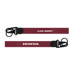 Red lanyard with 'Honda' and 'CB 300F' text on a white background