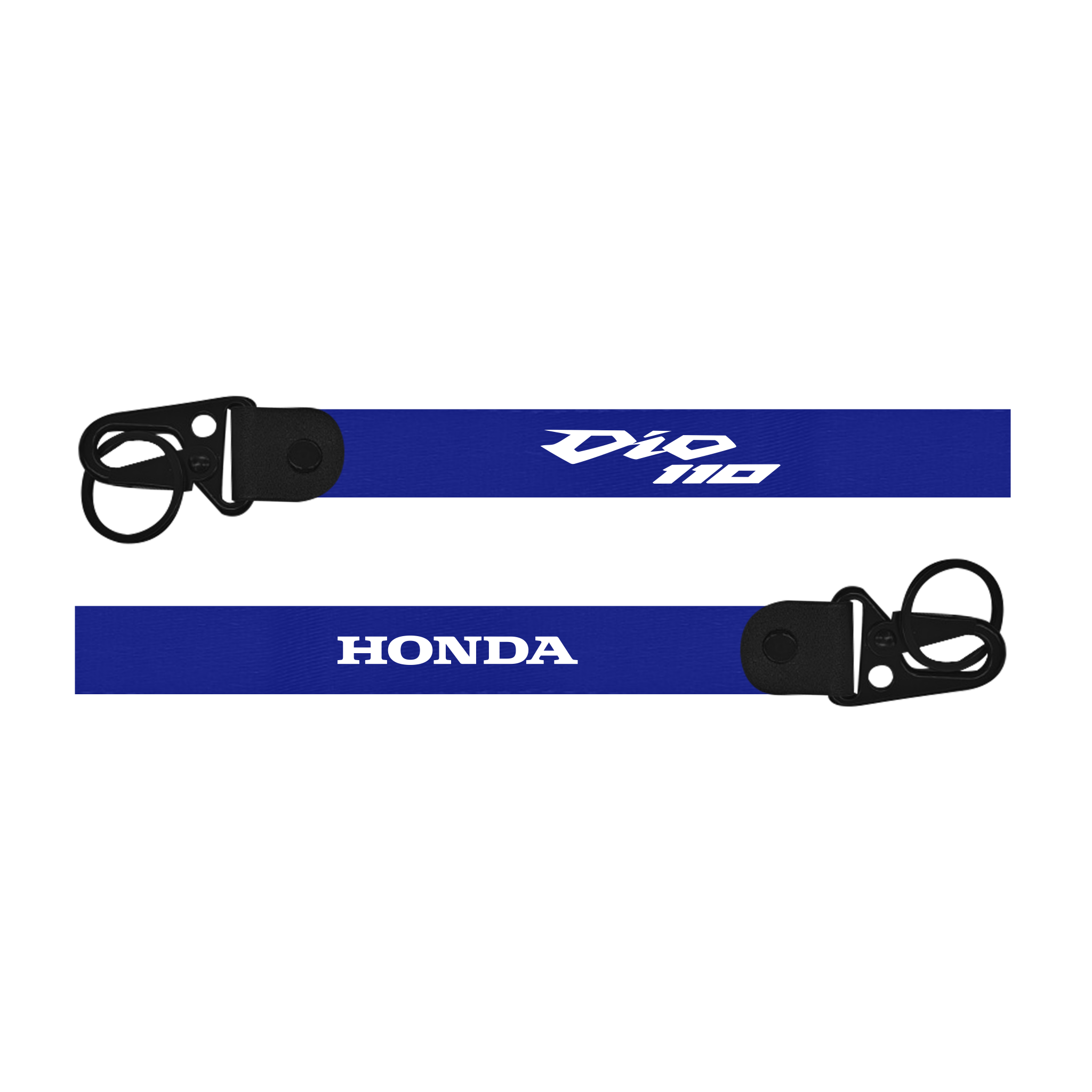 Blue lanyard with 'Dio' and 'Honda' branding on a white background