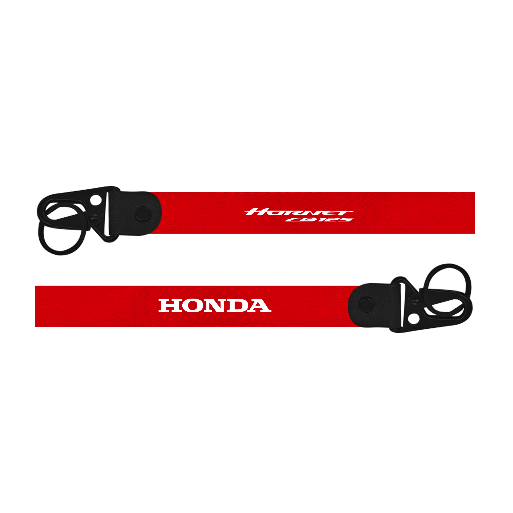 Red lanyard with Honda logo on a white background